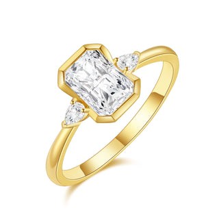 Equinox Ray · Radiant Cut Moissanite Statement Ring