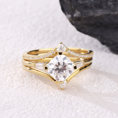 Temple of Light · Cushion Cut Moissanite Engagement Ring
