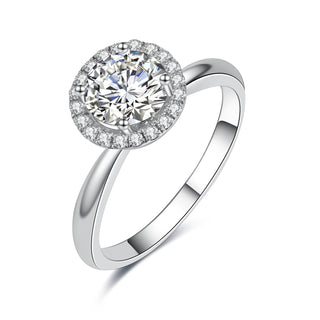 Halo Promise • Round Cut Moissanite Engagement Ring