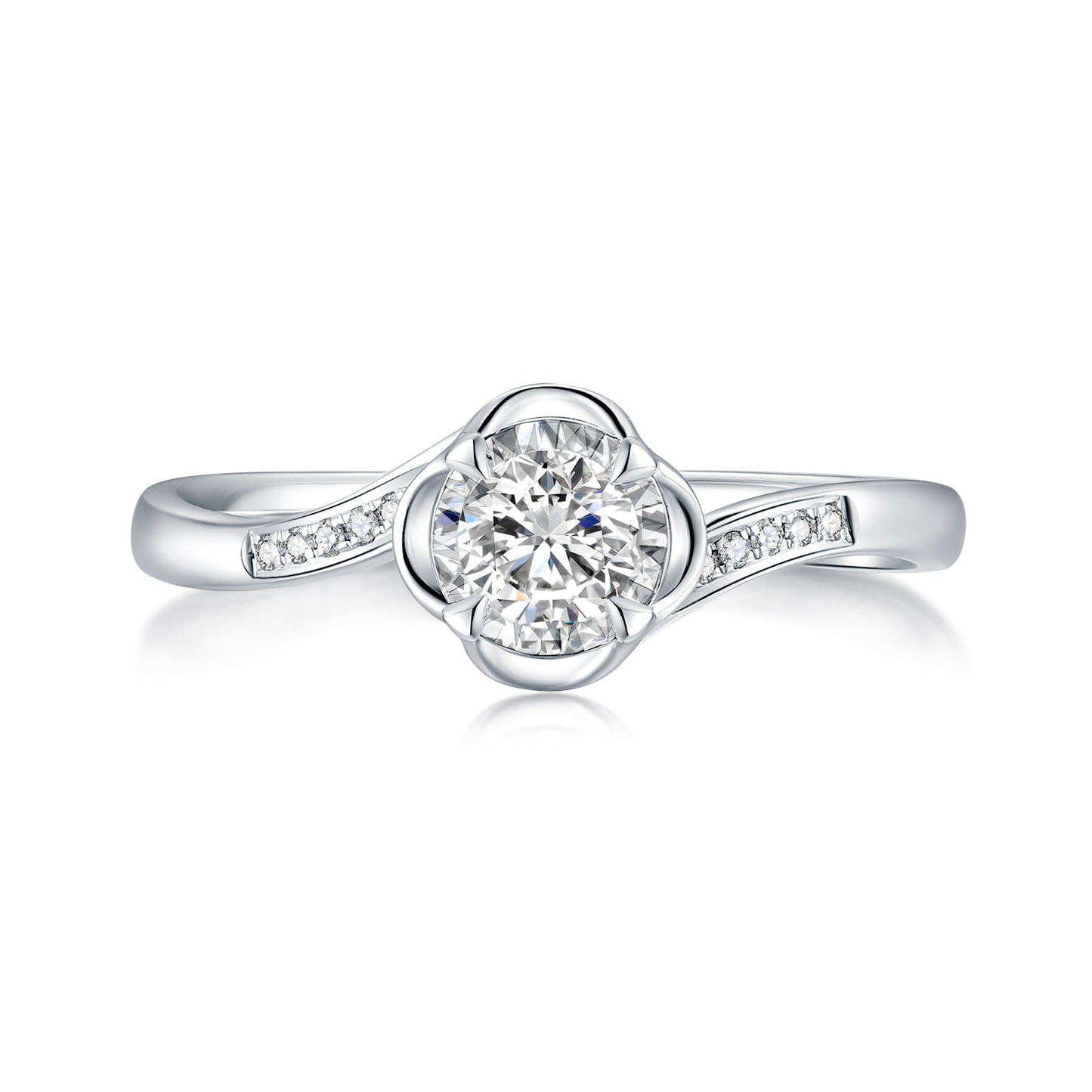 atmospheric Oval Cut Lab Diamond Boutique Ring