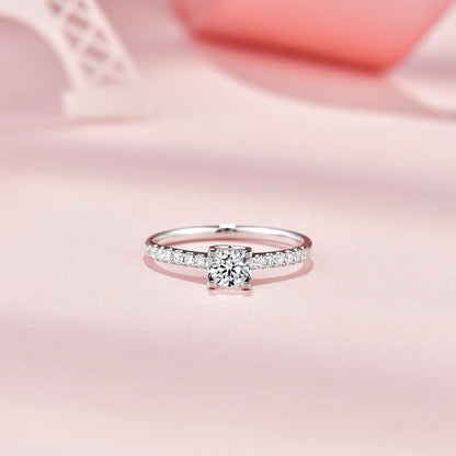 Shine Dichromatic Lab Diamond Engagement Ring