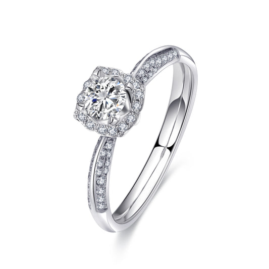 Chaplet Oval Cut Lab Diamond Bridal Ring