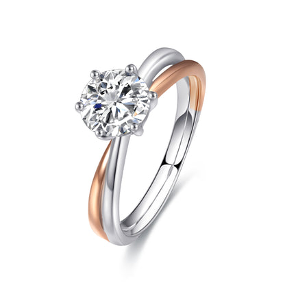 Appoint Dichromatic Oval Cut Lab Diamond Bridal Ring