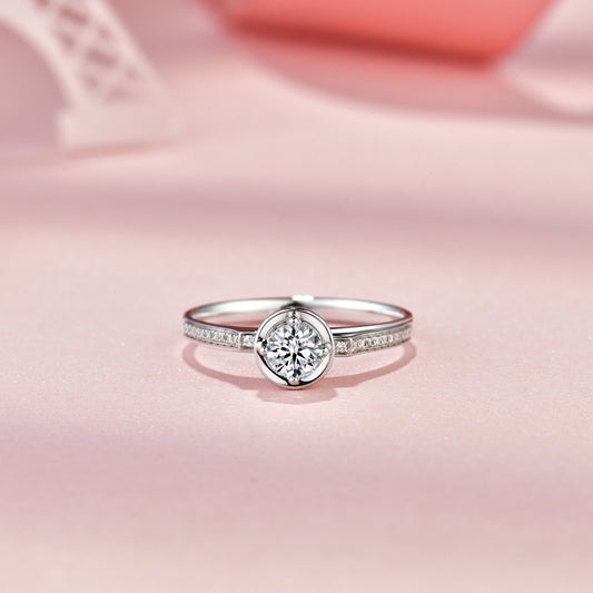 Plain is true  Dichromatic Lab Diamond Engagement Ring