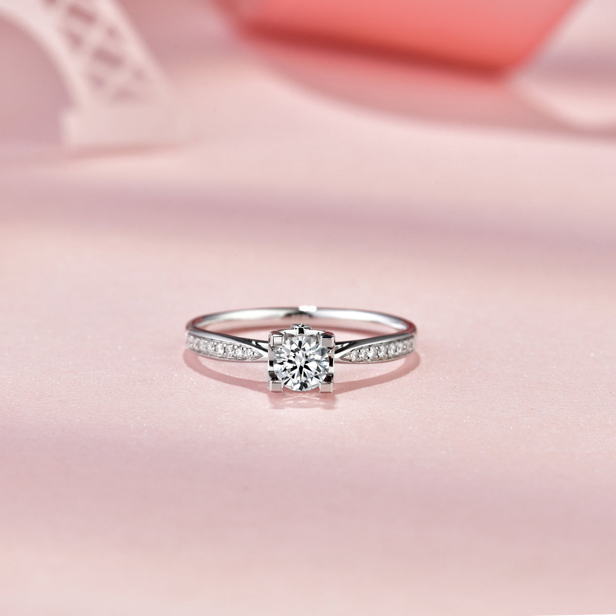 Loyal Dichromatic Lab Diamond Engagement Ring