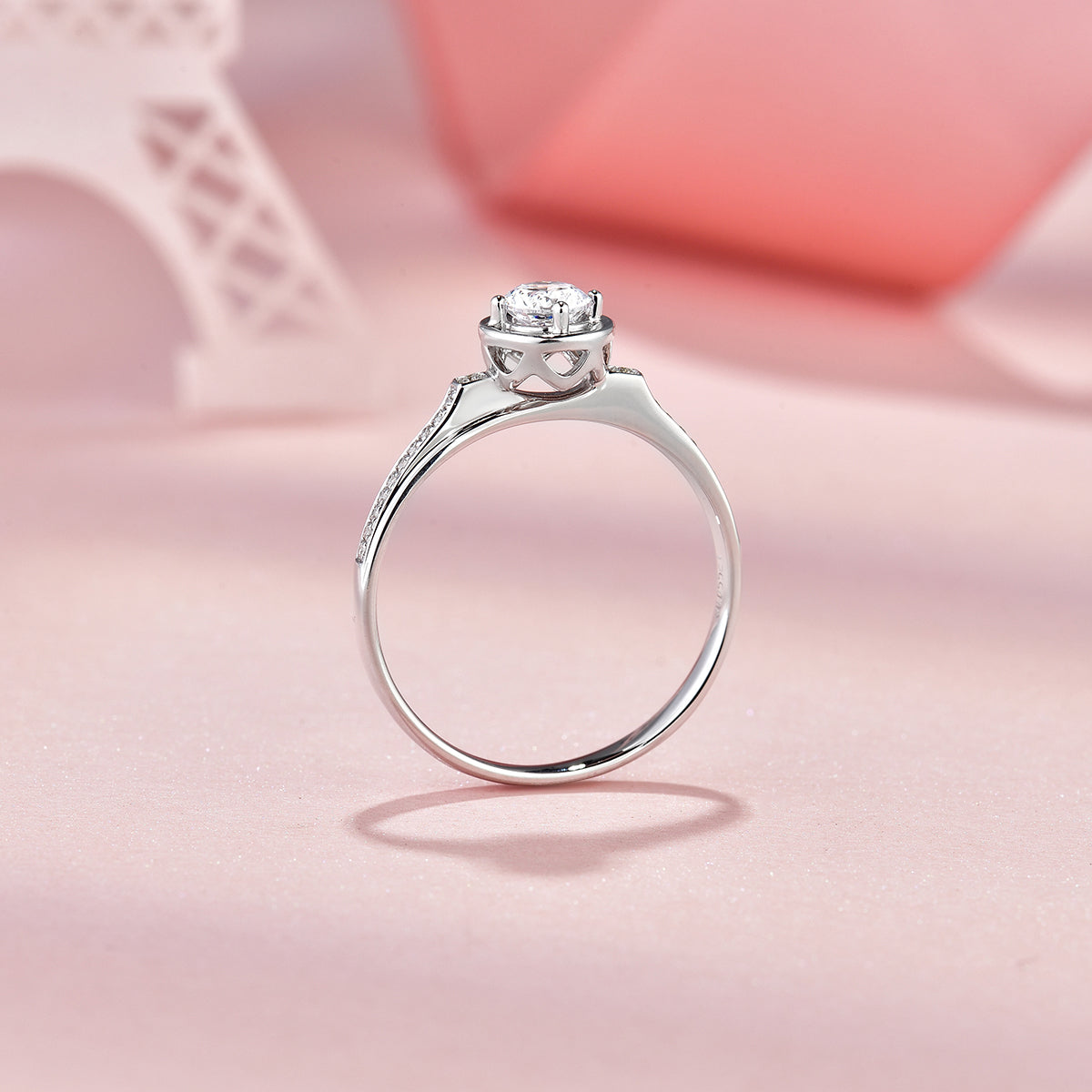 Plain is true  Dichromatic Lab Diamond Engagement Ring