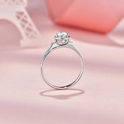 Plain is true  Dichromatic Lab Diamond Engagement Ring