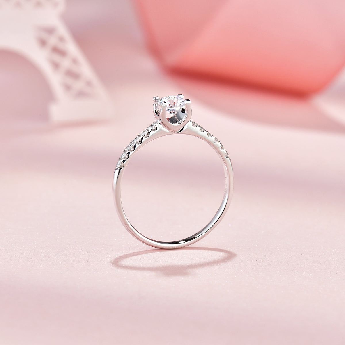 Shine Dichromatic Lab Diamond Engagement Ring