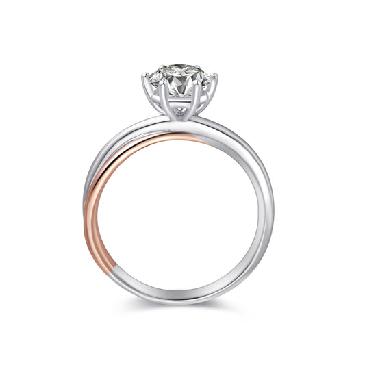 Appoint Dichromatic Oval Cut Lab Diamond Bridal Ring