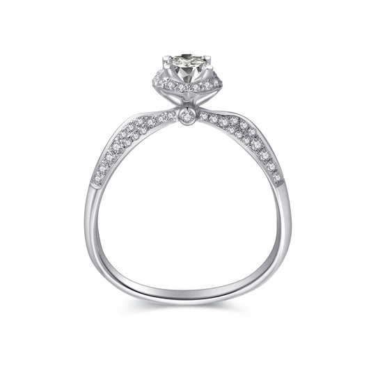 Chaplet Oval Cut Lab Diamond Bridal Ring