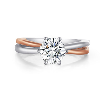 Appoint Dichromatic Oval Cut Lab Diamond Bridal Ring