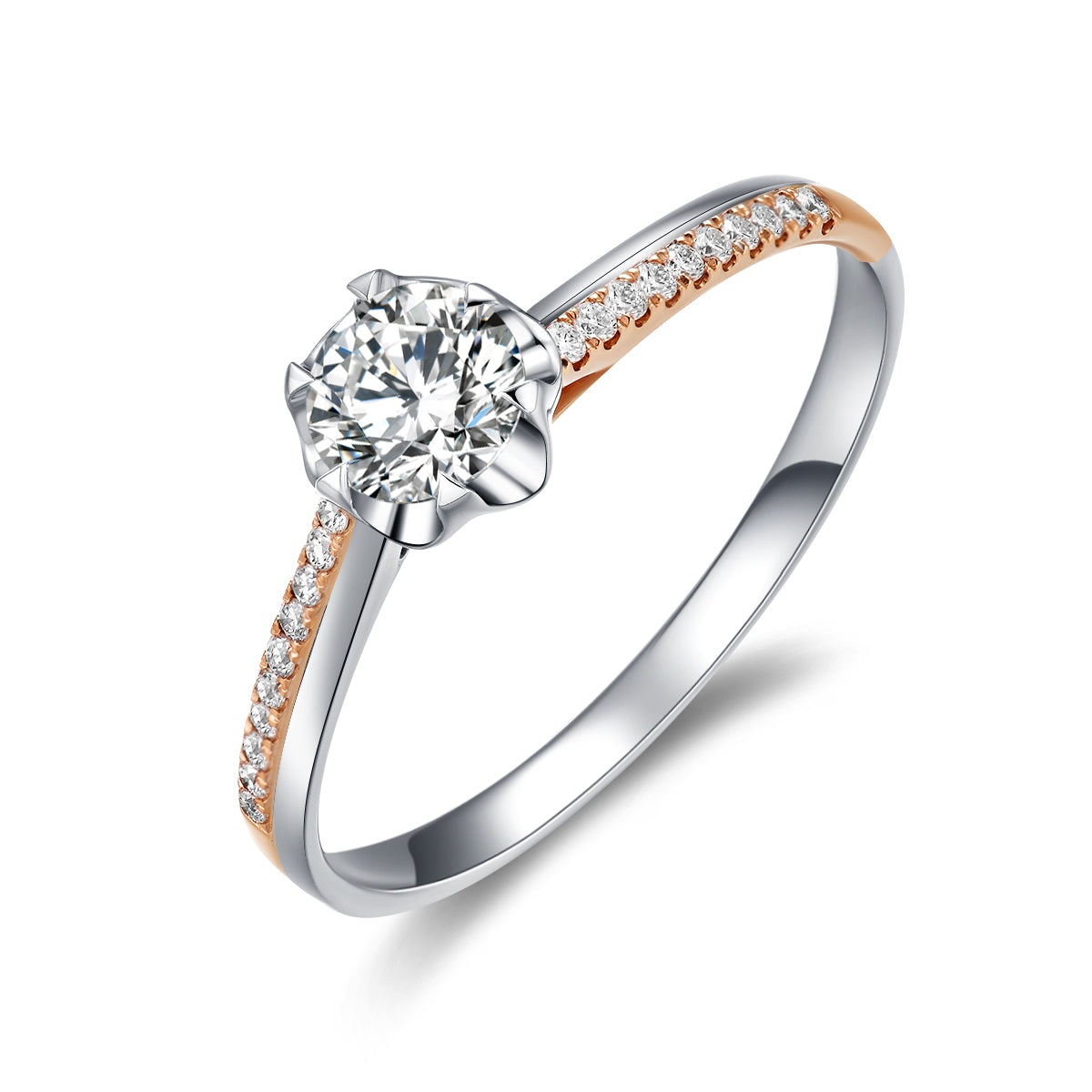 Have deep affection for  Dichromatic Lab Diamond Engagement Ring