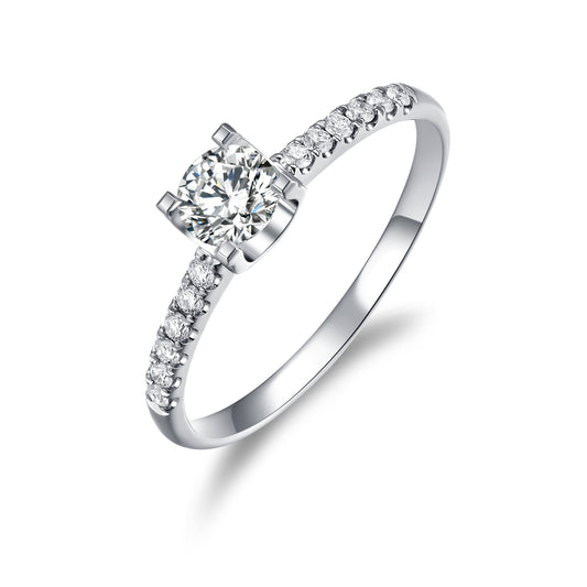 Shine Dichromatic Lab Diamond Engagement Ring