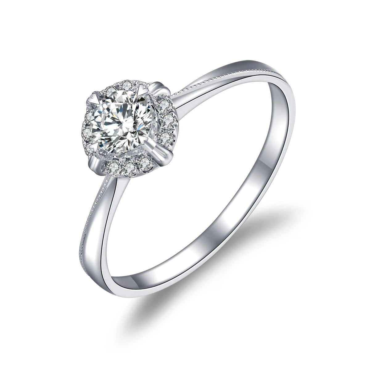 Fall in love  Dichromatic Lab Diamond Engagement Ring