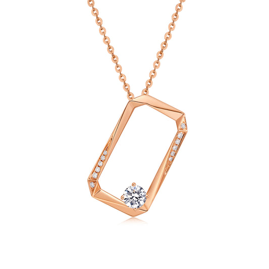 The  beauty  of  fallen leaves  Oval Cut Lab Diamond Boutique Necklac