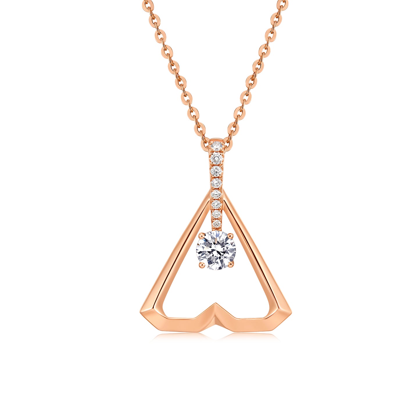 Beautiful  love  Oval Cut Lab Diamond Boutique Necklace