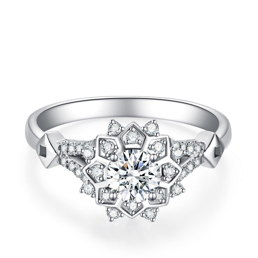 Star Memorial Lab Diamond Engagement Ring