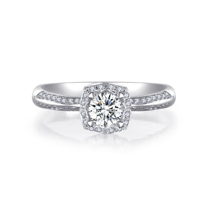 Chaplet Oval Cut Lab Diamond Bridal Ring