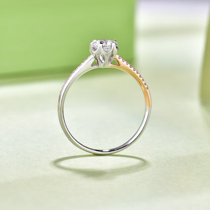 Dichromatic Lab Diamond Engagement Ring