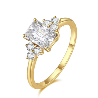 Celestial Glow · Radiant Cut Moissanite Engagement Ring