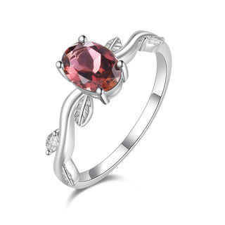 Rosy Vine · Oval Cut Tourmaline Promise Ring