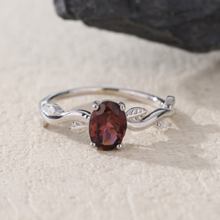 Rosy Vine · Oval Cut Tourmaline Promise Ring
