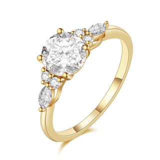 A Luminous Heart · Round Cut Moissanite Engagement Ring