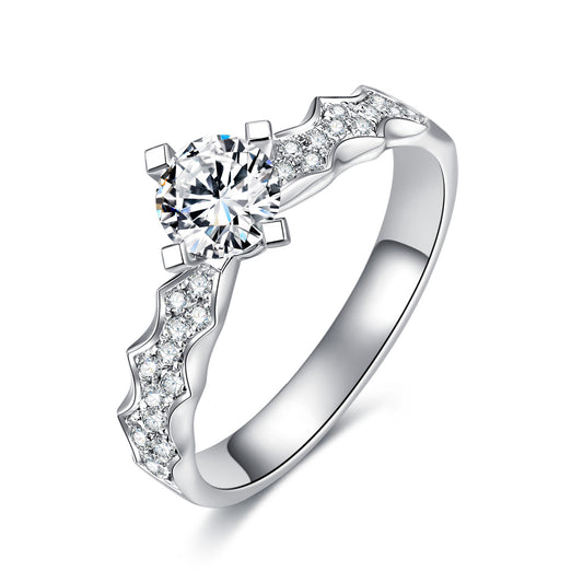 Fashion Design Style Oval Cut Lab Diamond Bridal Ring