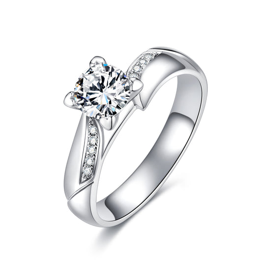 Heart Claw Oval Cut Lab Diamond Bridal Ring