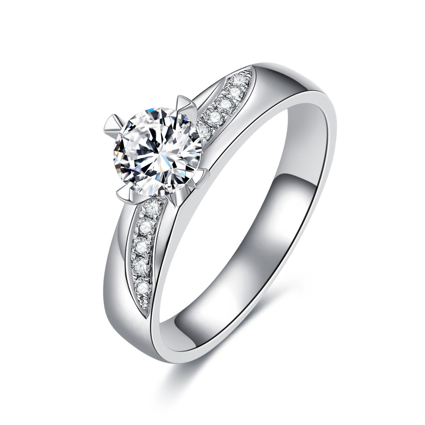 Temperament Style Oval Cut Lab Diamond Bridal Ring