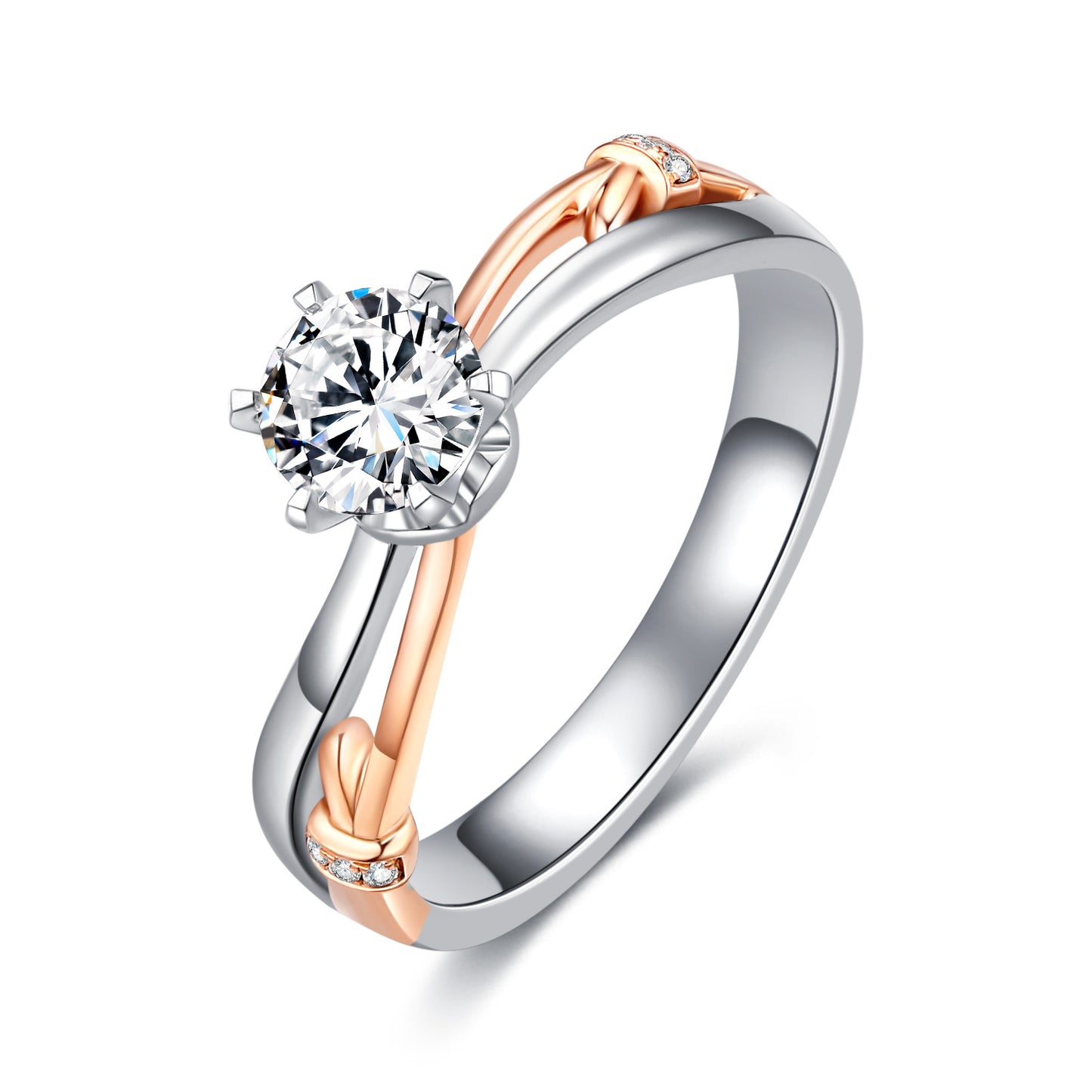 True Love Dichromatic Oval Cut Lab Diamond Bridal Ring