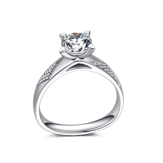 Simple Model Oval Cut Lab Diamond Bridal Ring