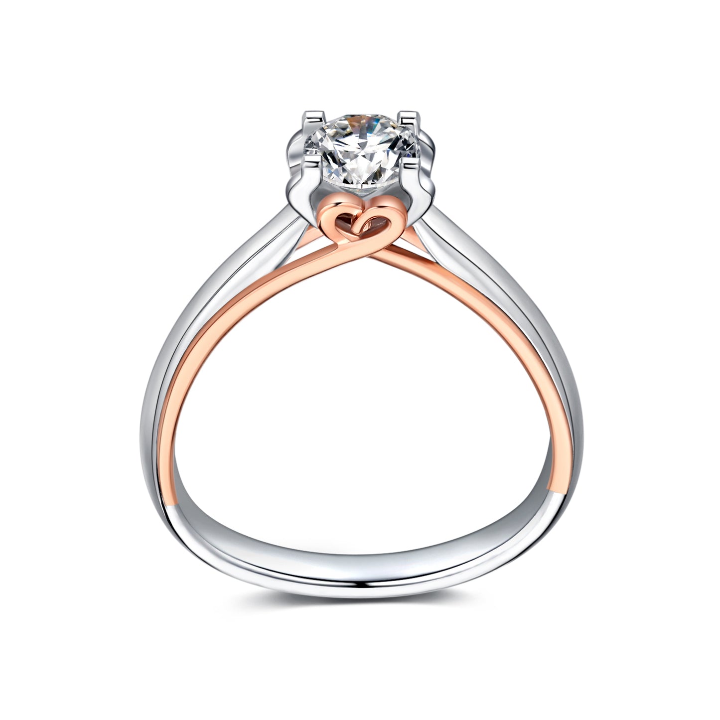 Dream Dichromatic Oval Cut Lab Diamond Bridal Ring